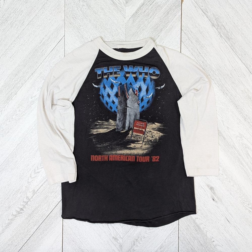 Vintage The Who North American Concert Tour 1982 raglan T-shirt Size S